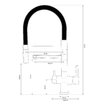 Shurity 482 Rubinetto da cucina con Doccetta 4 vie Acciaio Inox  Cromo - immagine 2